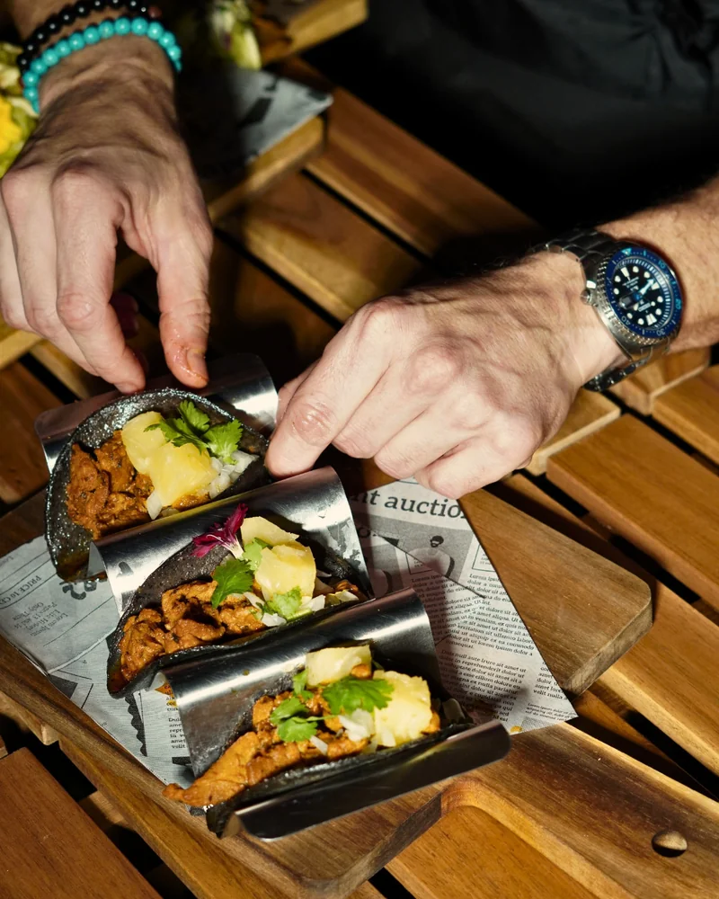 Quesadillas de tinga de pollo